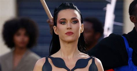 katy perry nude leaked|Katy Perry risks exposing everything in very naked dress at.